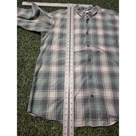 Columbia Shirt Mens Size XL Green Plaid Casual Button Up Long Sleeve - Picture 5 of 6